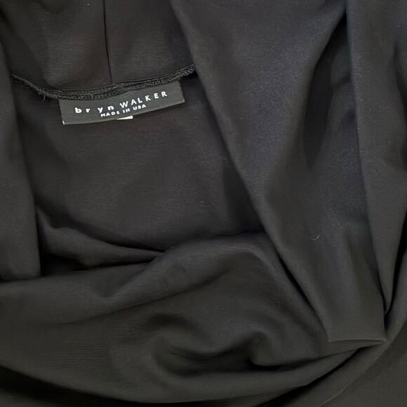 Bryn Walker Black Lavinia Tunic Top Size Medium Stretch Modal Cowl Neck $158 - Picture 3 of 6